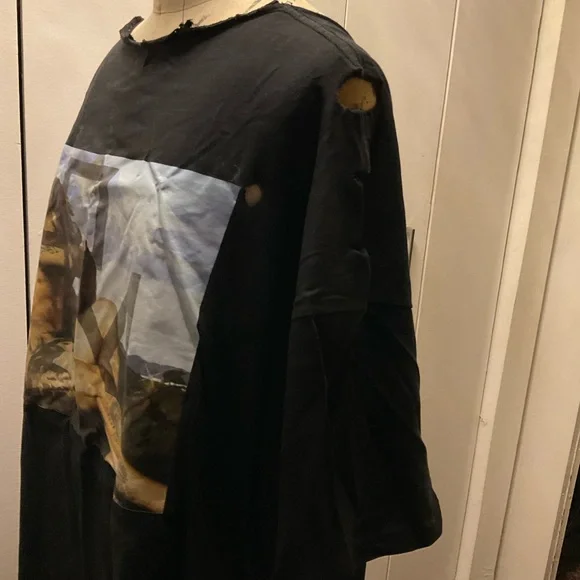 FALLEN ANGEL Art Print Sleeveless Oversized Shirt